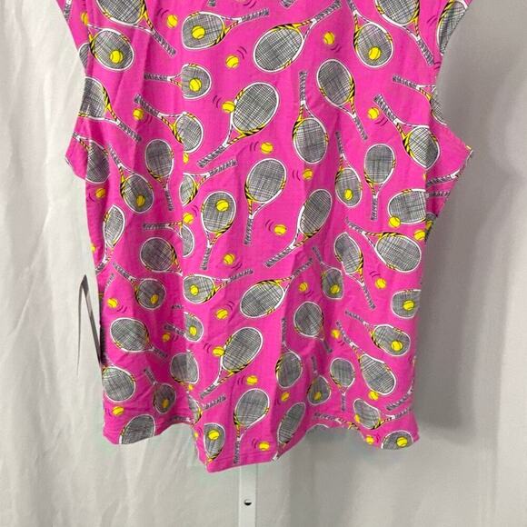 Ibkul Sleeveless Zip Polo Shirt Pink Small Tennis - Picture 9 of 10